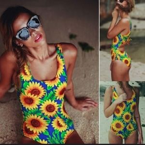 Sunflower One Piece Bathing Suit